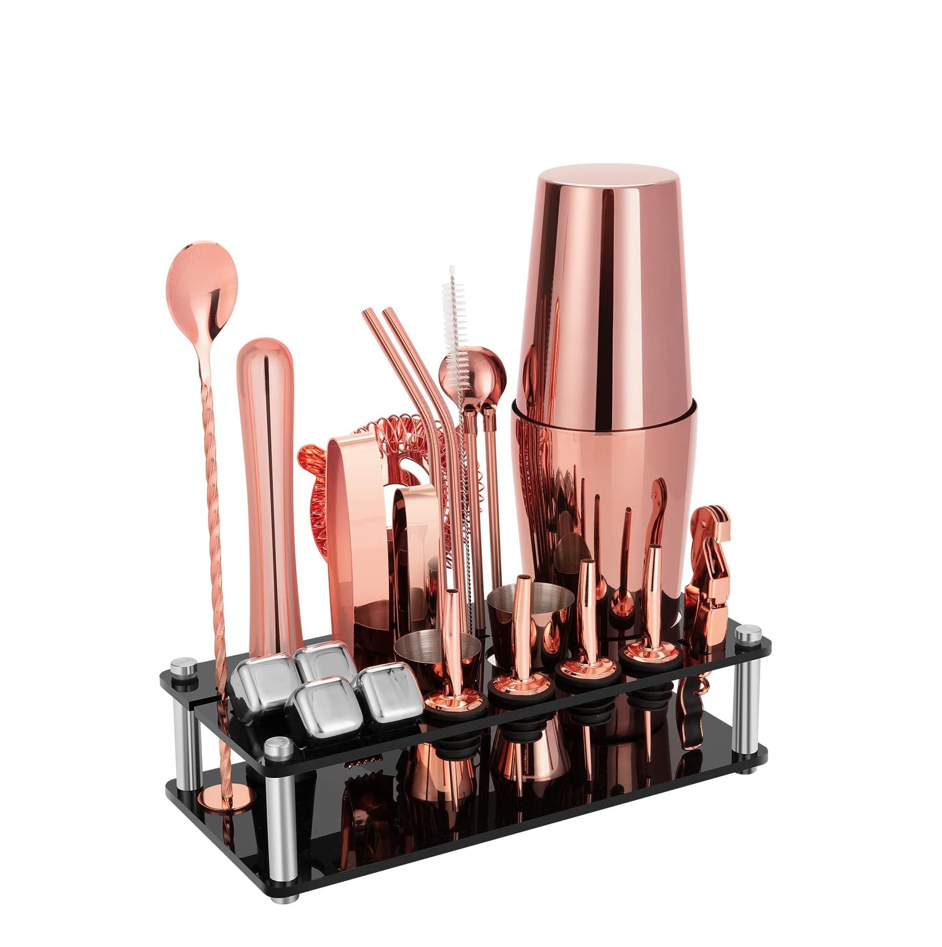 23 - Piece Cocktail Boston Shaker Bartender Set - baristto