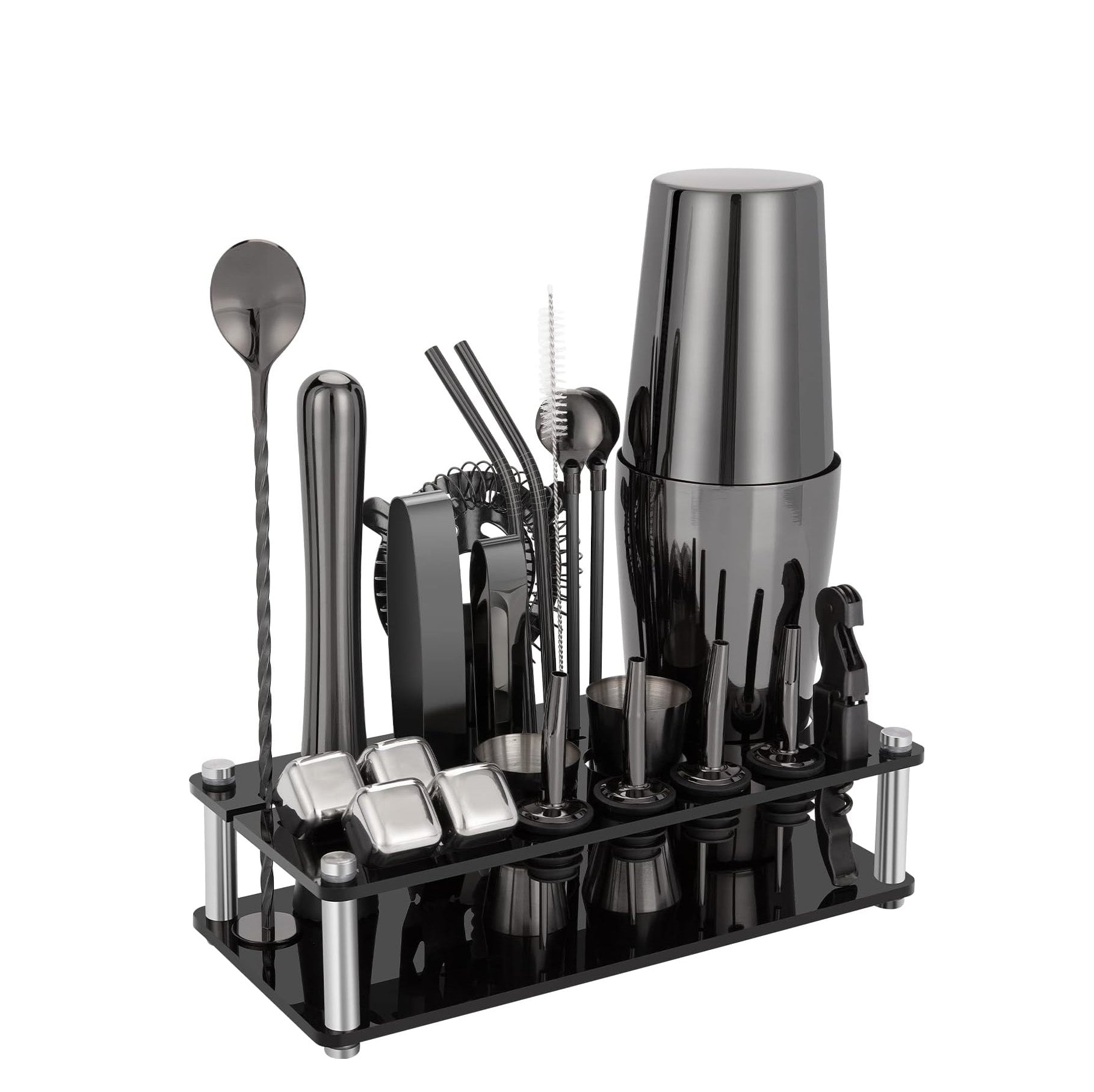 23 - Piece Cocktail Boston Shaker Bartender Set - baristto