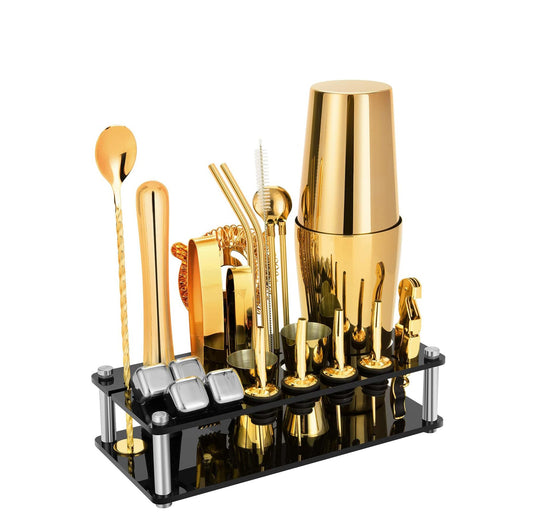 23 - Piece Cocktail Boston Shaker Bartender Set - baristto