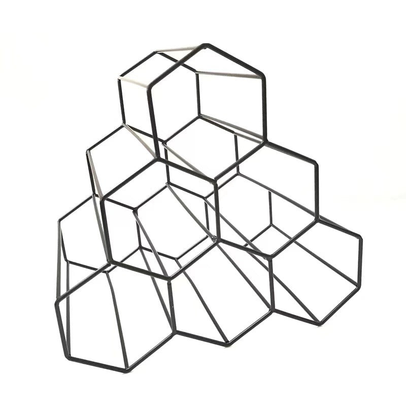 6 - Bottle Geo Countertop Wine Rack - baristto