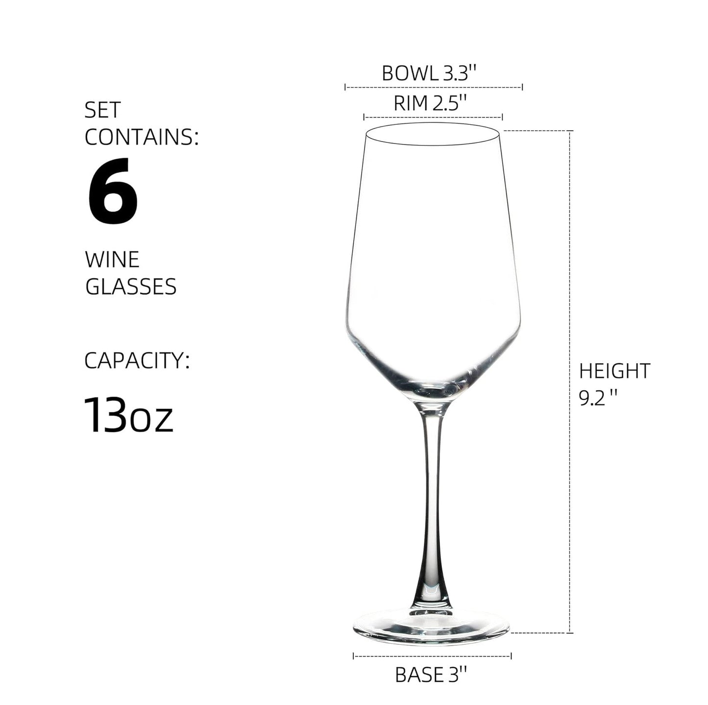 Crystal Red & White Wine Glasses Set Of 6 - baristto