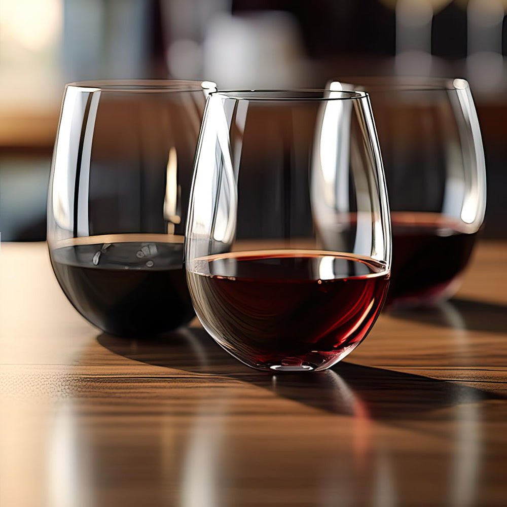 Crystal Stemless Wine Glasses Set of 4 - 20 oz - baristto