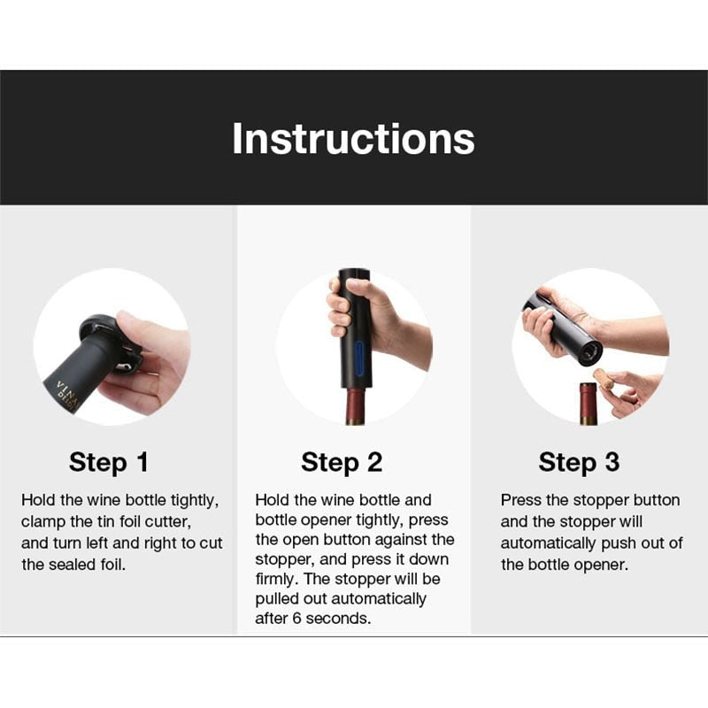 Electric Wine Bottle Opener Set - baristto