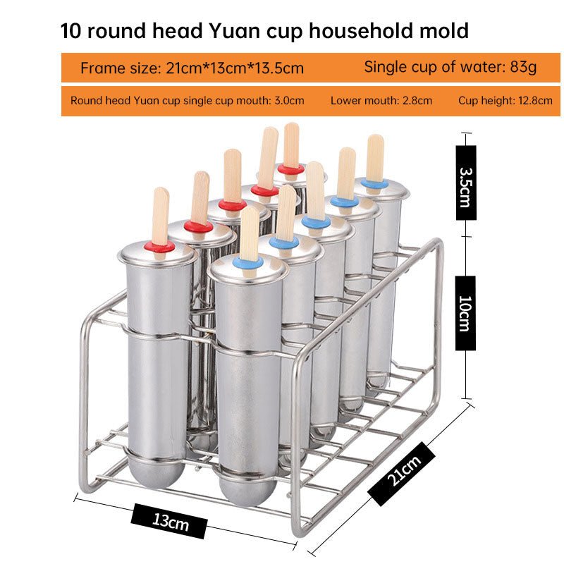 Stainless Steel Ice Cream Popsicle Molds - baristto