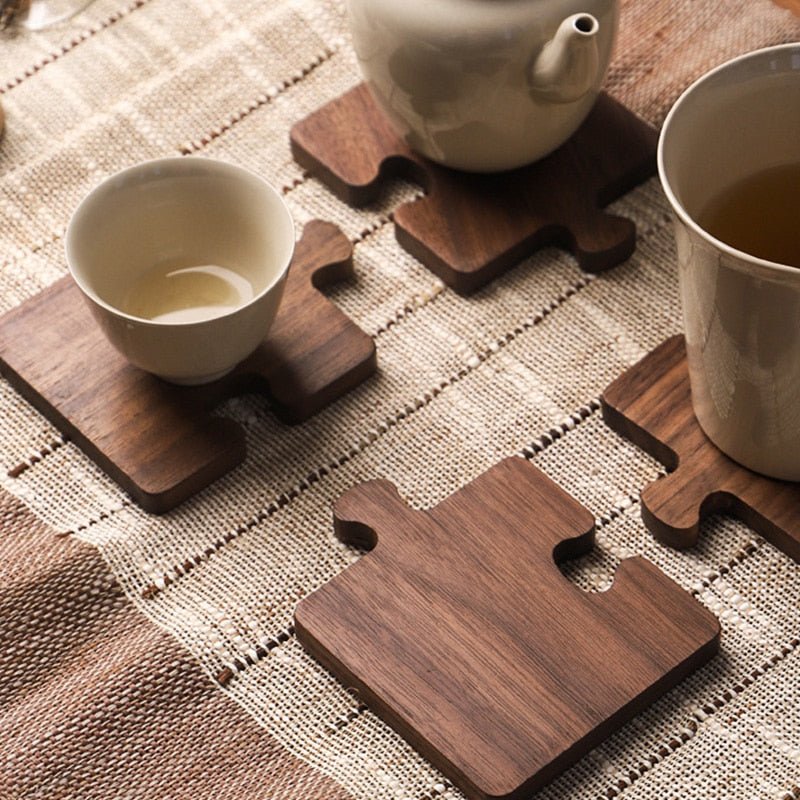 Wooden Puzzle Coasters Set of 4 - baristto