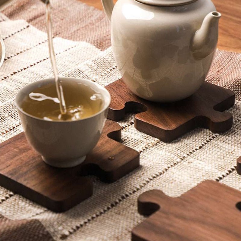 Wooden Puzzle Coasters Set of 4 - baristto